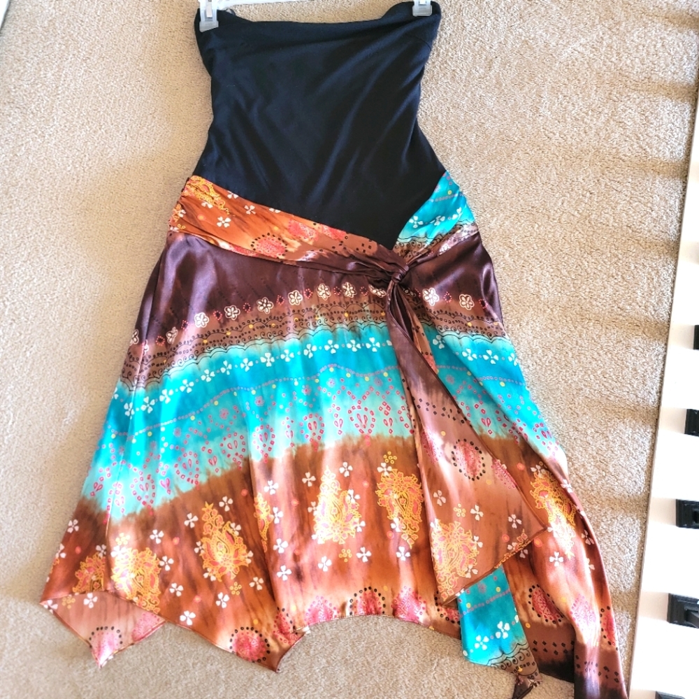 Cache strapless dress size small.